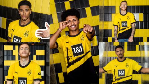 Adeyemi, Reus model new Borussia Dortmund Home kit for 2023/24 season