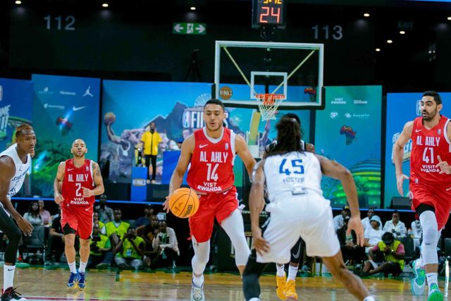 Al Ahly of Egypt in action against Stade Malien