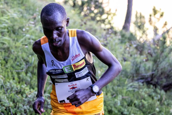 Patrick Kipngeno, one of the winners of the 2021 edition of the event in action