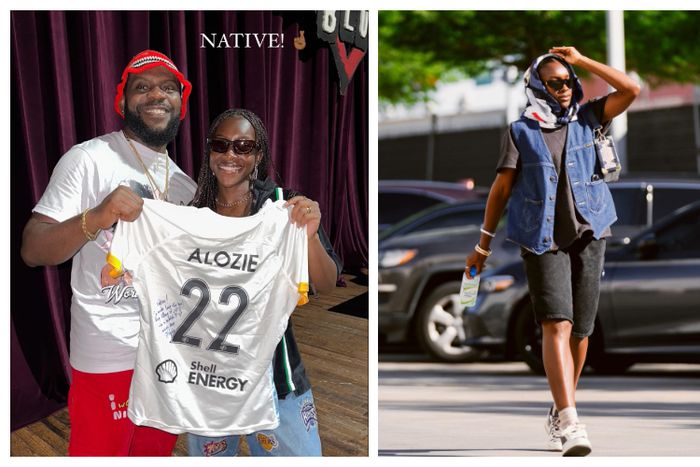 Michelle Alozie parties with Odumodublvck