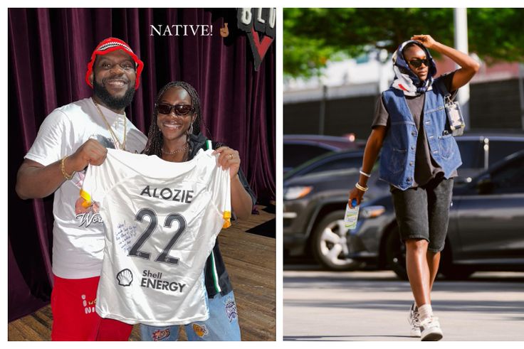 Michelle Alozie parties with Odumodublvck