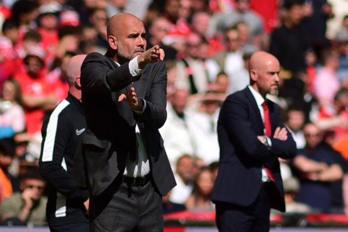 Manchester City manager Pep Guardiola during the FA Cup final againt Manchester United || Image credit: Imago
