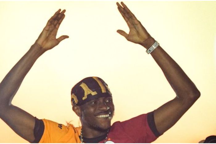 Nigeria's Victor Osimhen celebrates the title win.