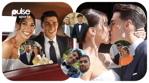 Kepa Arrizabalaga ties the knot with Andrea Martinez as outgoing Chelsea stars celebrate with him