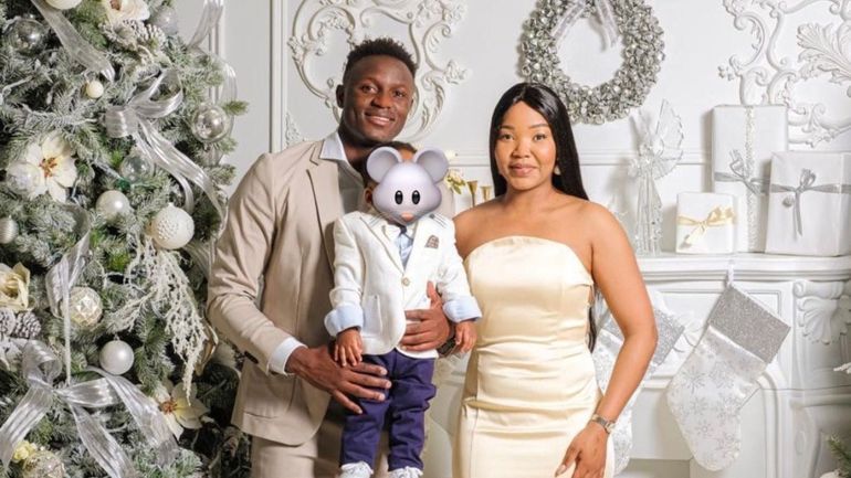 Victor Wanyama with his family.