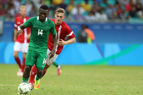 Okechukwu Azubuike against Denmark in Rio.