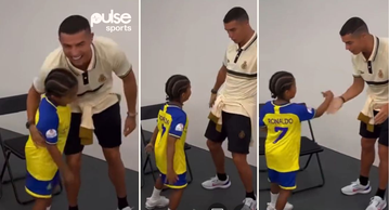 Cristiano Ronaldo and Kim Kardashian’s son spotted doing his iconic 'SIU' celebration