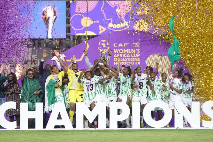 See what First Lady Remi Tinubu said after the Super Falcons of Nigeria defeated Morocco to win their 10th WAFCON title.