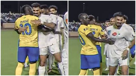 Al Fateh vs Al Nassr: Sadio Mane's shocking reaction to meeting his teammate's twin
