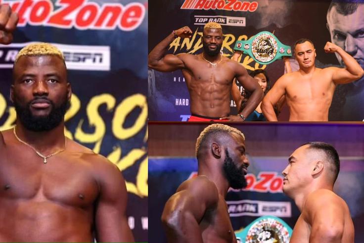 Ajagba The Silent Roller takes on the 34-year-old southpaw from Kostanay, Kazakhstan who rarely goes the distance.  Image Credit - Instagram/Efe Ajagba