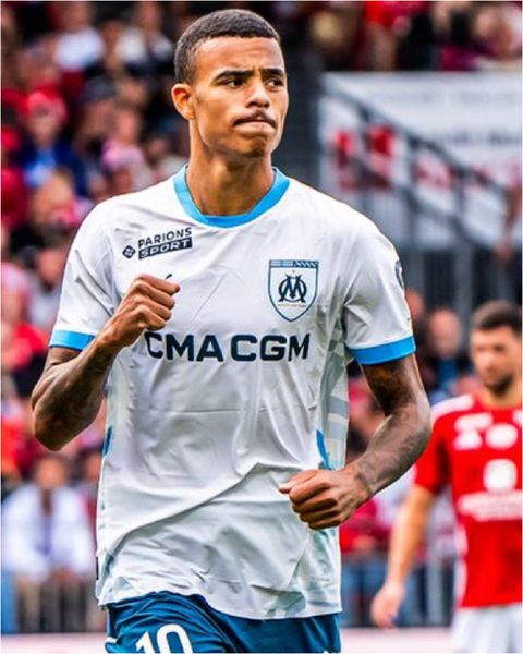 Mason Greenwood after the game against Brest.