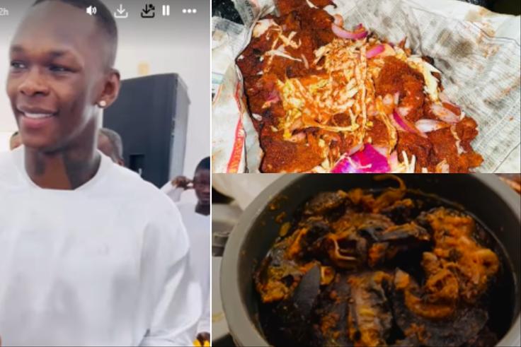Now back in Nigeria, Stylebender Israel Adesanya had Suya, Snail, and FanYogo, celebrate his return at Celestial Church in Lagos.