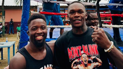 Israel Adesanya attends boxing event by Sodiq Yusuff: Nigerian Stylebender gets inspired by young combatants