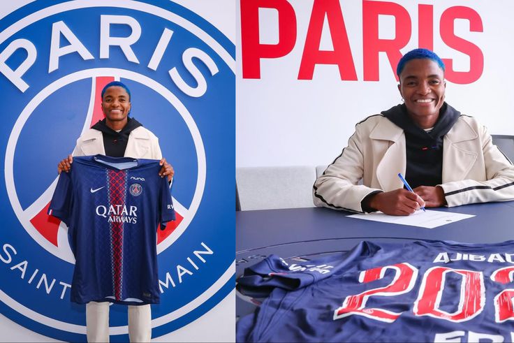 After leaving Atletico Madrid, Super Falcons star Rasheedat Ajibade will continue her career in France with Paris Saint-Germain with a contract until 2027.