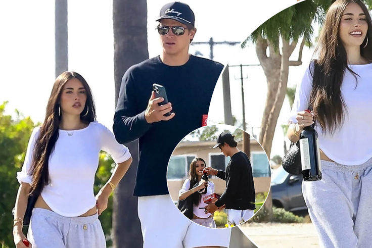 Madison Beer and Justin Herbert fuel more DATING buzz with wine and box of sweets