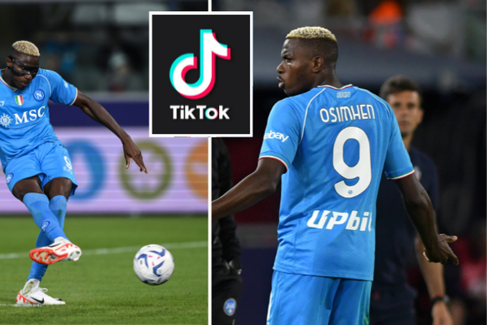 Victor Osimhen trolled by Napoli on Tiktok