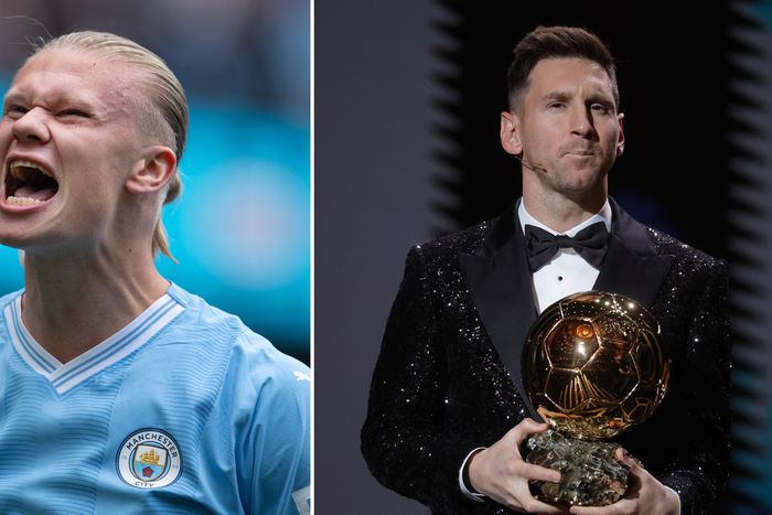 Lionel Messi and Erling Haaland are frontrunners for the 2023 Ballon d'Or || Image credit getty