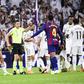 Ronald Araujo complains to the referee during El Clasico | Imago