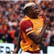 Victor Osimhen celebrating his latest goal for Galatasaray in a Turkish Süper Lig match.