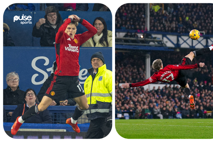 Garnacho scores a screamer against Everton