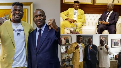 Francis Ngannou storms Cote d’Ivoire for AFCON: Promotes MMA in Africa