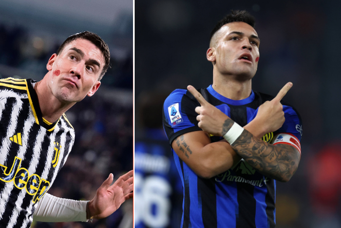 Dusan Vlahovic and Lautaro Martinez both scored for Juventus and Inter's 1-1 draw
