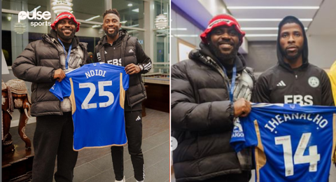 Odumodu Blvck links up with Iheanacho & Ndidi, watches Leicester City game