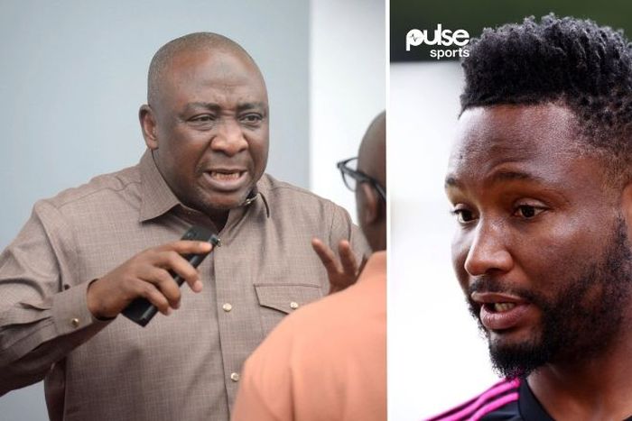 Current NFF president Ibrahim Gusau (L); Super Eagles legend John Obi Mikel || Image credit: Imago