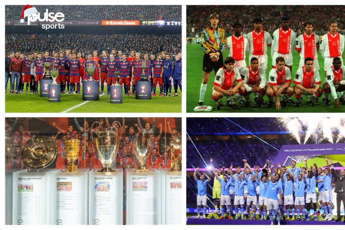 Clubs that have won all five trophies in a single year