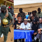 Report: Osimhen gives away bags of rice and 'keke marwa' in Lagos return