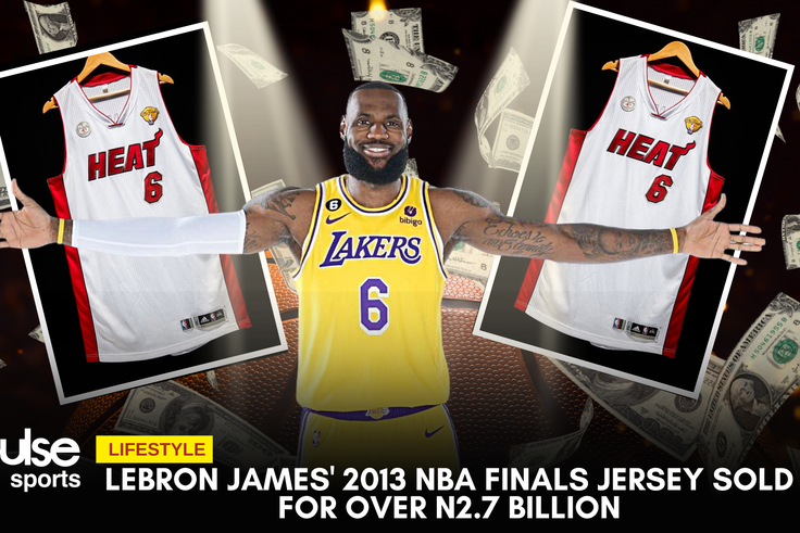 LeBron James’ 2013 NBA Finals jersey finally auctioned for over a staggering N2.7 billion