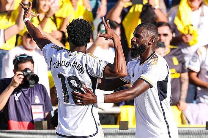 Aurelien Tchouameni celebrating scoring for Real Madrid || Image credit: B/R
