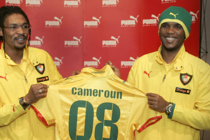 FECAFOOT president Samuel Eto'o and Cameroon captain Rigobert Song || Image credit: Imago