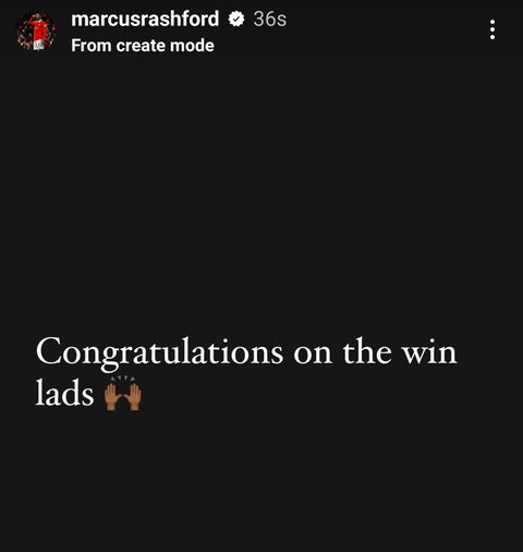Marcus Rashford shared on Instagram || Image credit: UTDFaithfuls