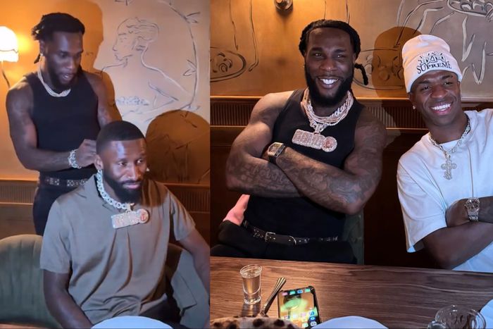 Nigerian Afrobeats icon Burna Boy enjoys Paris with Real Madrid stars Alaba, Vinicius, Camavinga, Rudiger and others.
