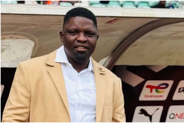 Daniel Ogunmodede cannot contain his joy after Remo Stars win.