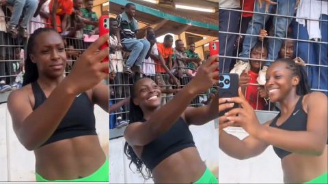 Super Falcons: Michelle Alozie makes Nigerians happy with selfies