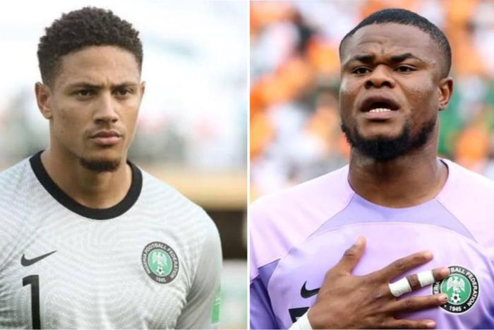 Nigerian goalkeepers Maduka Okoye and Stanley Nwabali