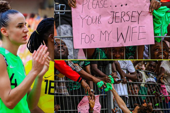 Super Falcons star Ashleigh Plumptre made the dreams of a married man to his wife. - Oganla Media