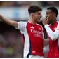 Arsenal players seen confronting each other