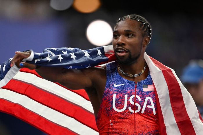 Noah Lyles and the late Ralph Mann