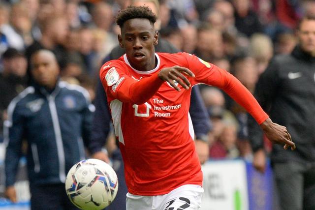 Clarke Oduor of Barnsley on the attack during the EFL Sky Bet Championship match between Reading.