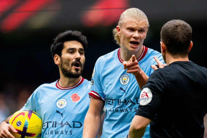 Ilkay Gundogan and Erling Haaland