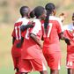 Harambee Starlets celebrating in a previous encounter.