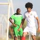 Harambee Stars' Alfred Scriven training at Kasarani ahead of Iran friendly.