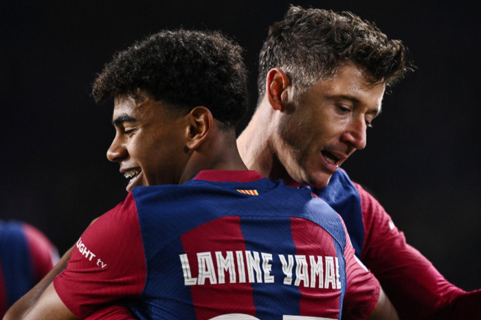 Robert Lewandowski and Lamine Yamal || Image credit: Imago