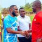 In a charity game, Burkina Faso president teams up with Super Eagles legend Jay-Jay Okocha, Emmanuel Adebayor.
