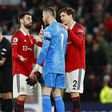 David de Gea and Bruno Fernandes involved in an argument | Imago