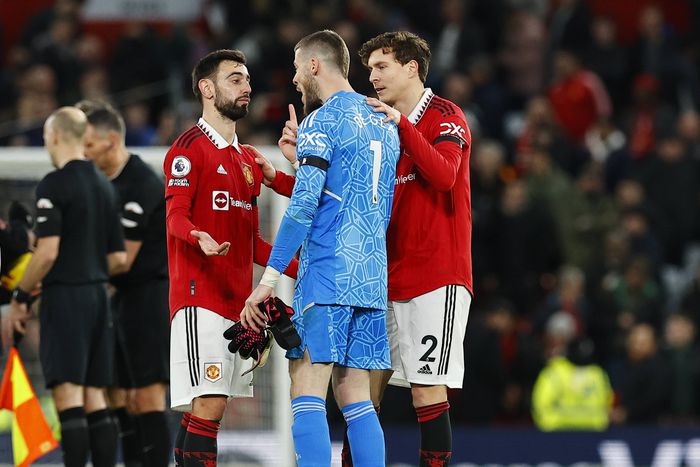 David de Gea and Bruno Fernandes involved in an argument | Imago