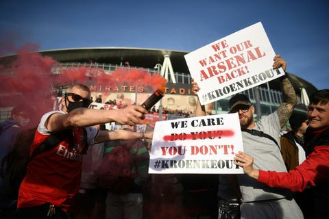 Kroenke group says Arsenal 'not for sale' despite fan protests
